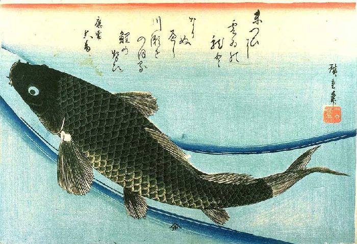 WikiOO.org - Εγκυκλοπαίδεια Καλών Τεχνών - Ζωγραφική, έργα τέχνης Ando Hiroshige - Carp