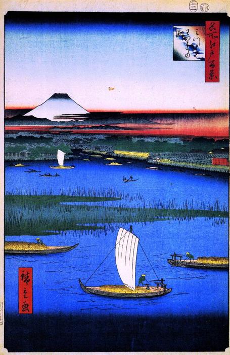 WikiOO.org - אנציקלופדיה לאמנויות יפות - ציור, יצירות אמנות Ando Hiroshige - Inside Kameido Tenjin Shrine