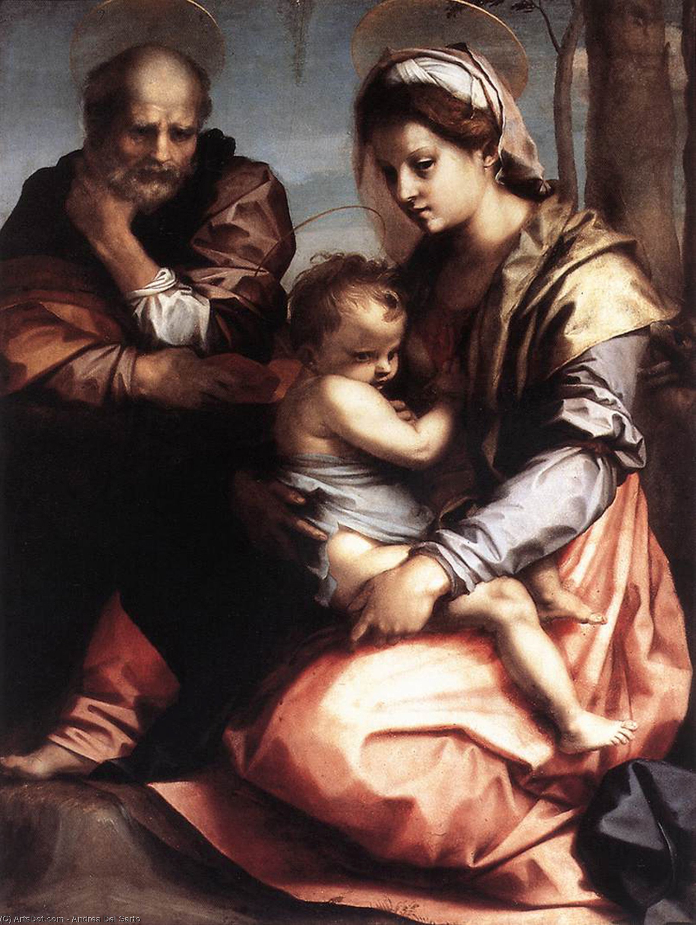 Wikioo.org - The Encyclopedia of Fine Arts - Painting, Artwork by Andrea Del Sarto - Holy Family (Barberini)