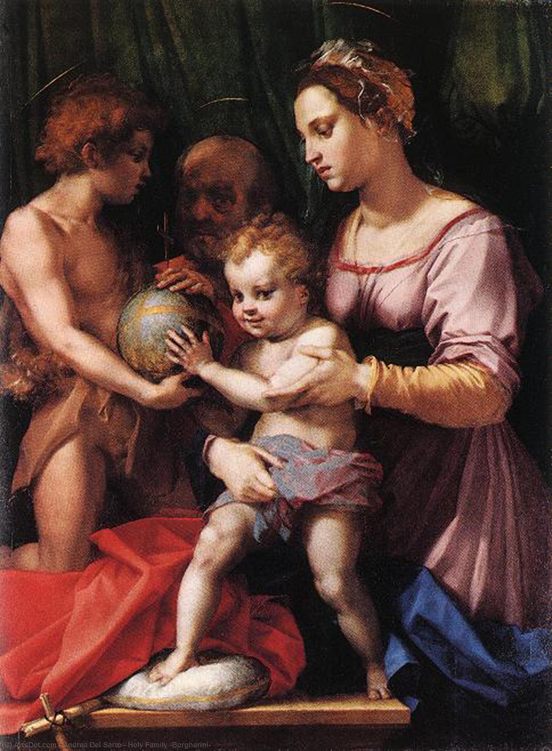 Wikioo.org - The Encyclopedia of Fine Arts - Painting, Artwork by Andrea Del Sarto - Holy Family (Borgherini)