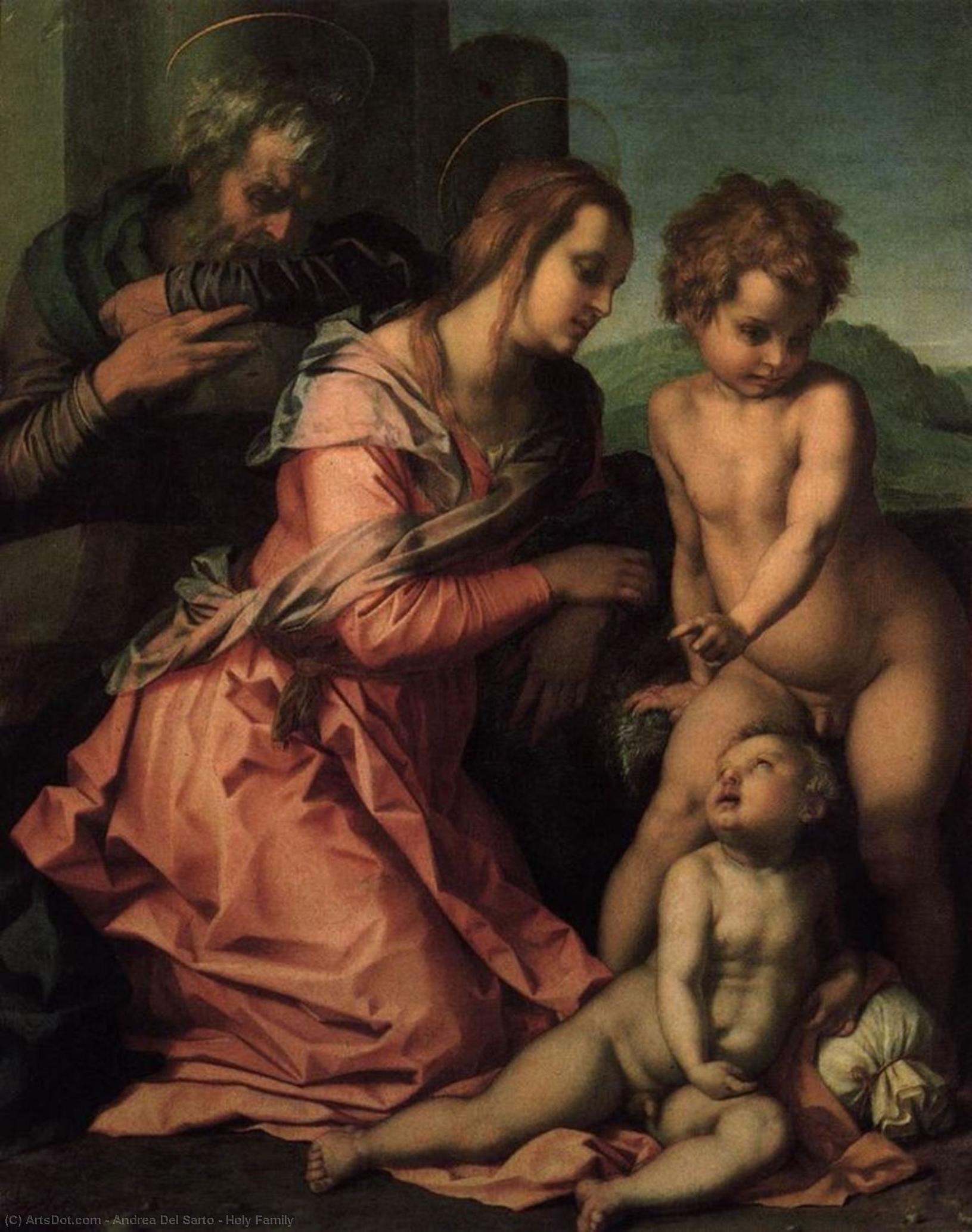 Wikioo.org – La Enciclopedia de las Bellas Artes - Pintura, Obras de arte de Andrea Del Sarto - santa familia