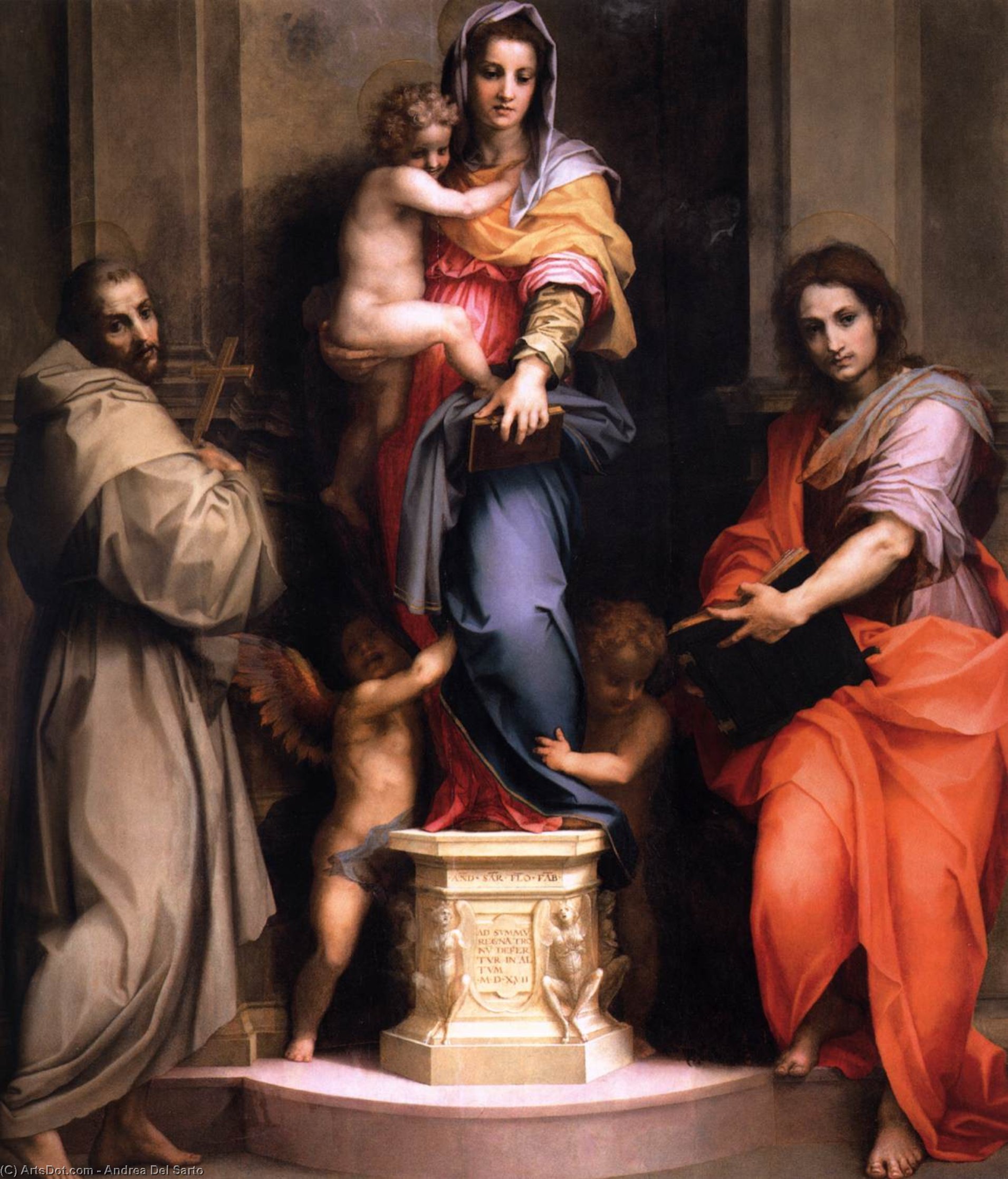 WikiOO.org - Encyclopedia of Fine Arts - Maleri, Artwork Andrea Del Sarto - Madonna of the Harpies