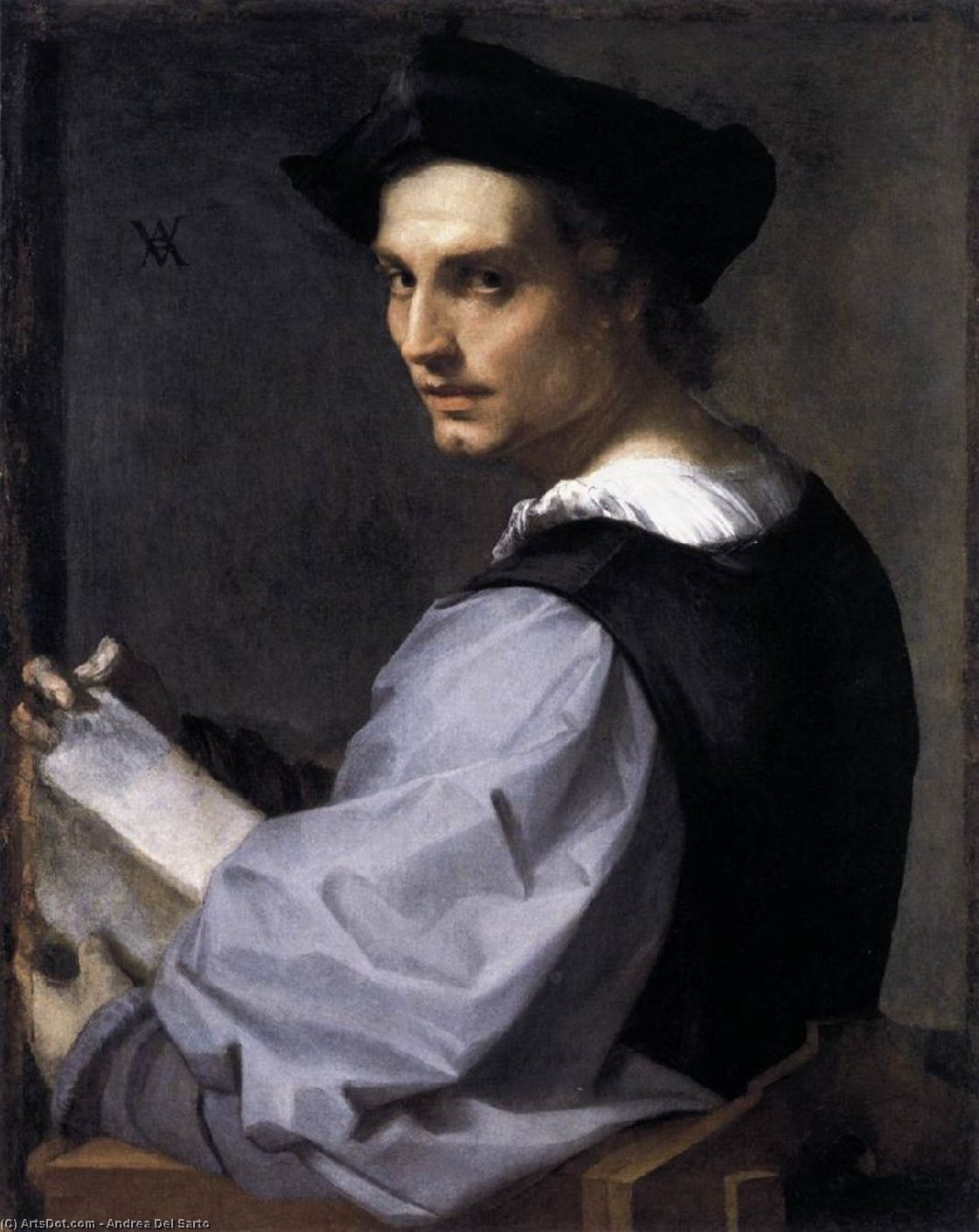 Wikioo.org - The Encyclopedia of Fine Arts - Painting, Artwork by Andrea Del Sarto - Portrait of a Young Man