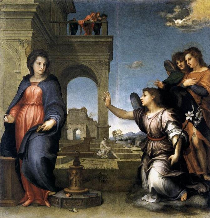 Wikioo.org - The Encyclopedia of Fine Arts - Painting, Artwork by Andrea Del Sarto - The Annunciation