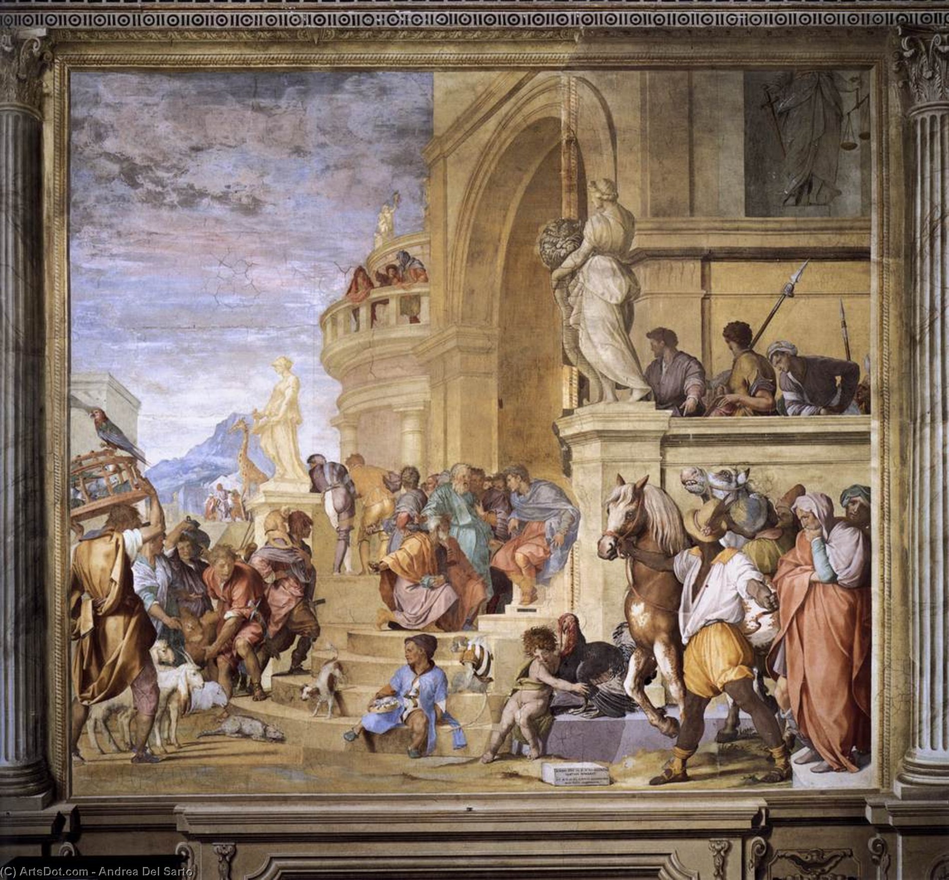 WikiOO.org - Enciklopedija dailės - Tapyba, meno kuriniai Andrea Del Sarto - Triumph of Caesar