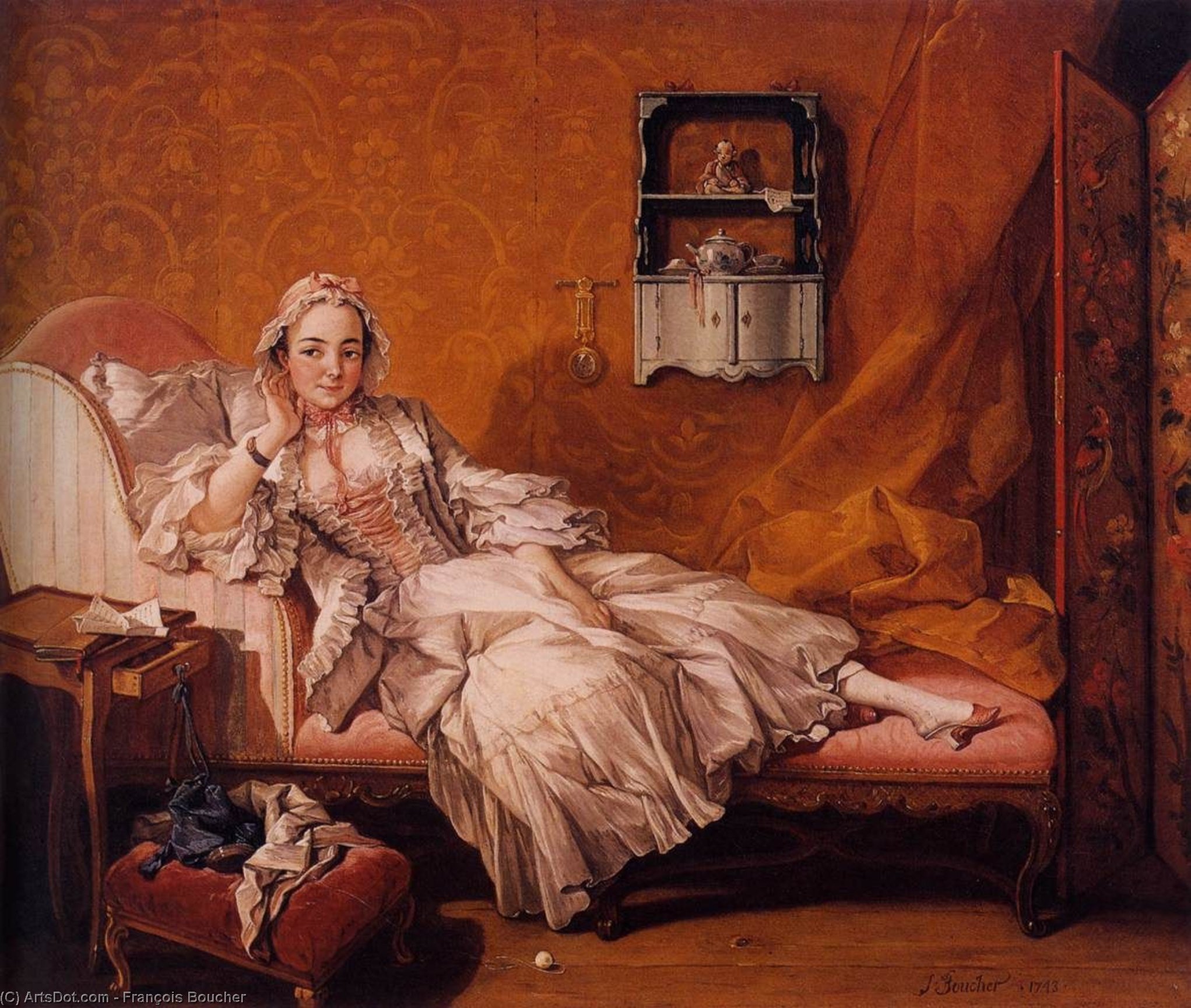 WikiOO.org - Енциклопедия за изящни изкуства - Живопис, Произведения на изкуството François Boucher - Madame Boucher