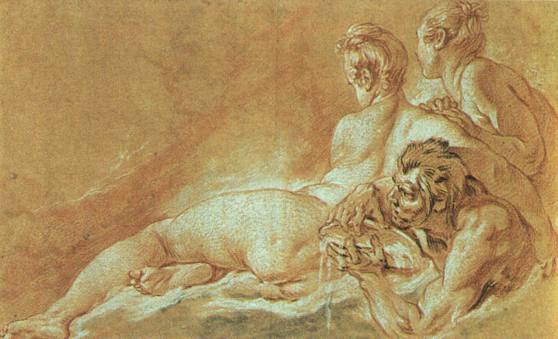 WikiOO.org - Енциклопедия за изящни изкуства - Живопис, Произведения на изкуството François Boucher - Naiads and Triton