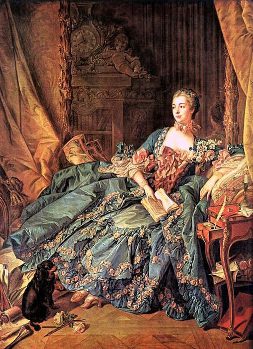 WikiOO.org - אנציקלופדיה לאמנויות יפות - ציור, יצירות אמנות François Boucher - The Marquise de Pompadour