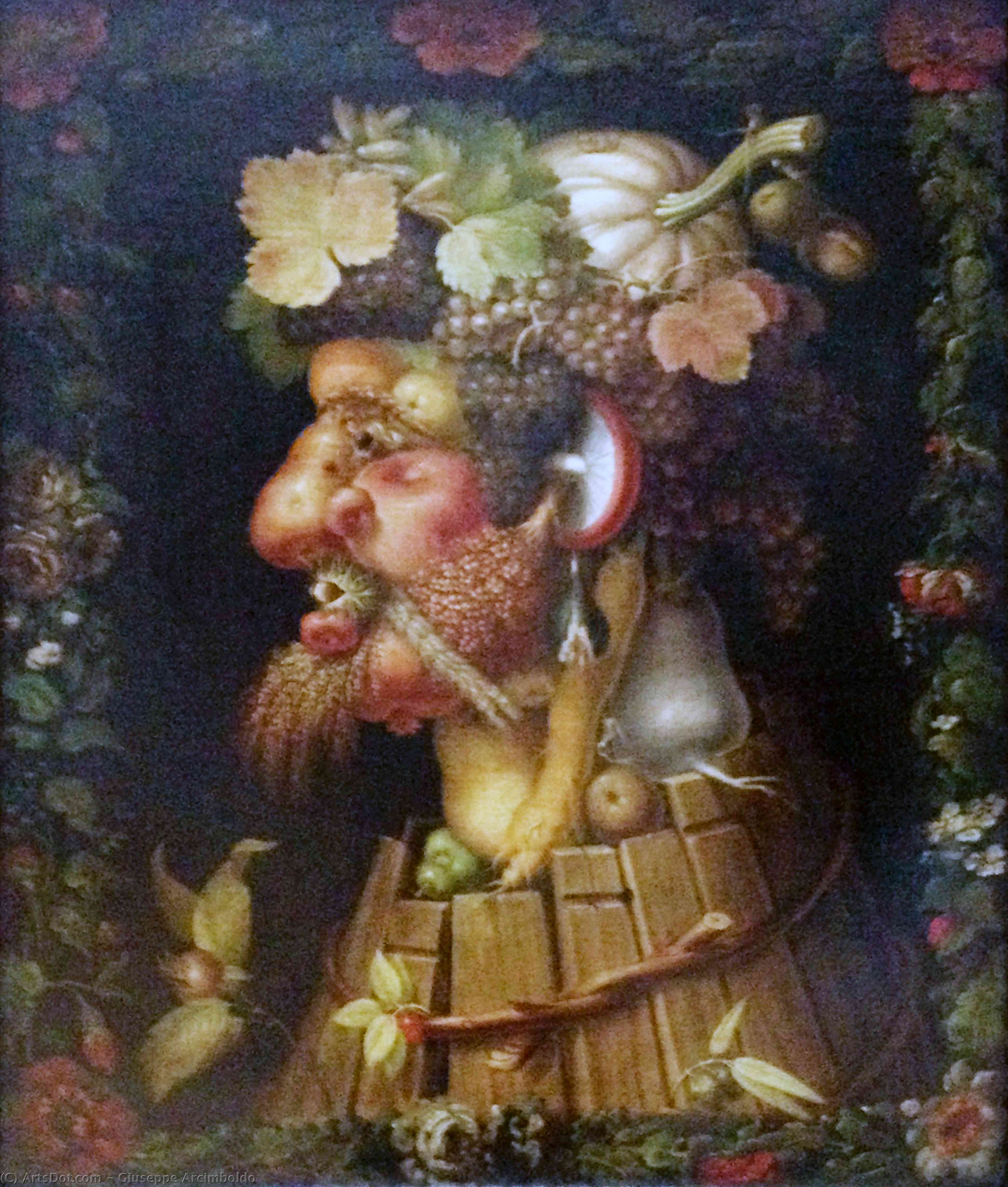 Wikioo.org - The Encyclopedia of Fine Arts - Painting, Artwork by Giuseppe Arcimboldo - Autumn