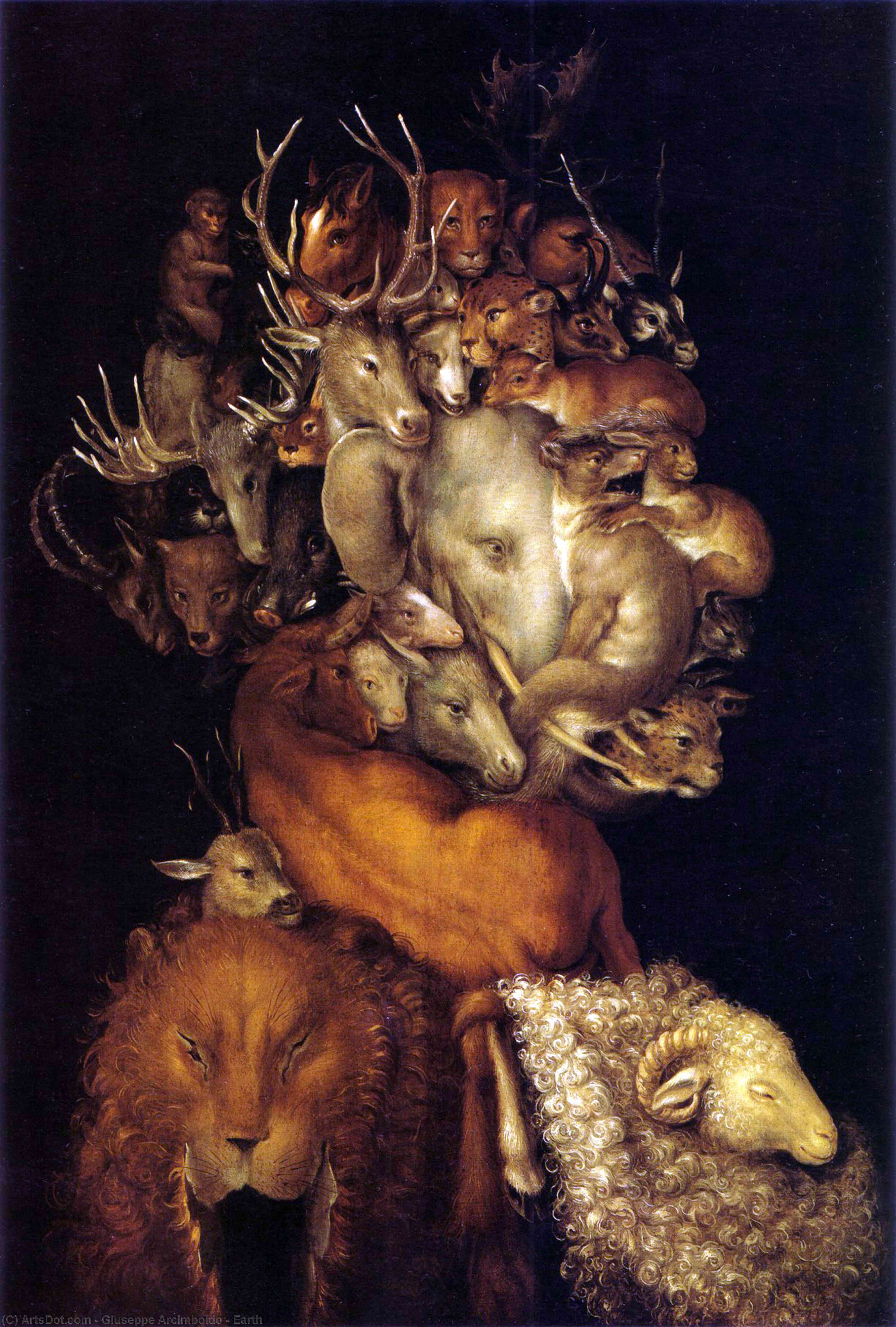 WikiOO.org - Encyclopedia of Fine Arts - Maleri, Artwork Giuseppe Arcimboldo - Earth