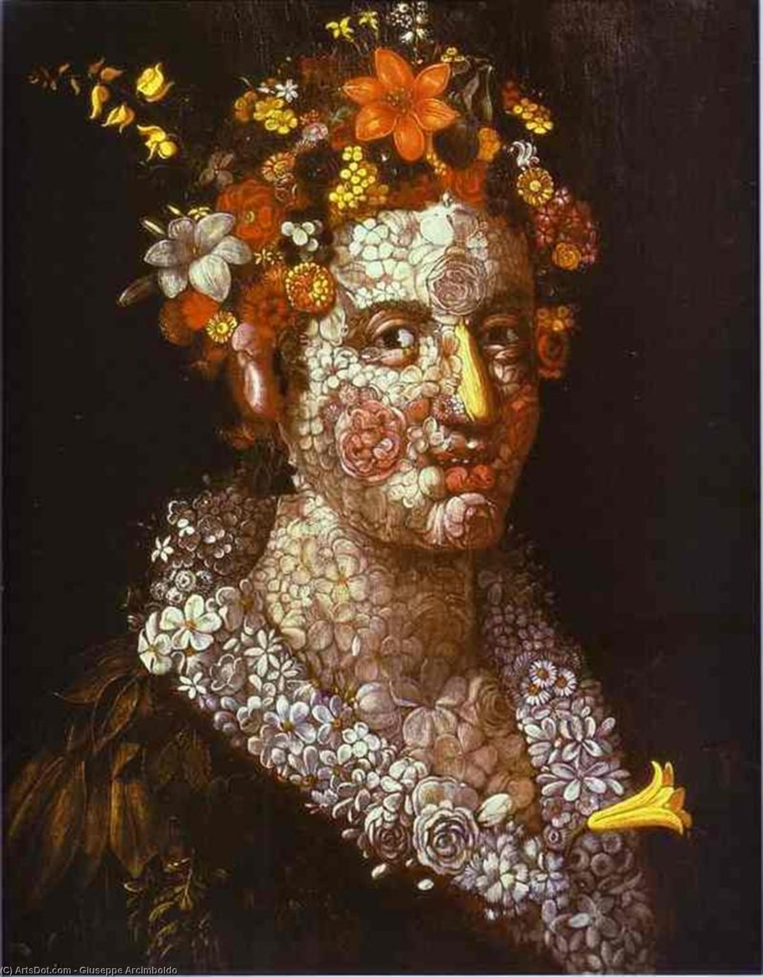 WikiOO.org - Encyclopedia of Fine Arts - Malba, Artwork Giuseppe Arcimboldo - Flora