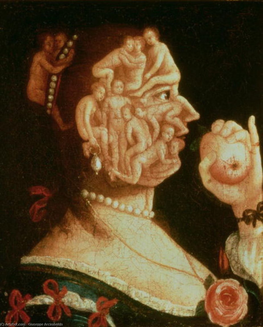Wikioo.org - The Encyclopedia of Fine Arts - Painting, Artwork by Giuseppe Arcimboldo - Portrait of Eve