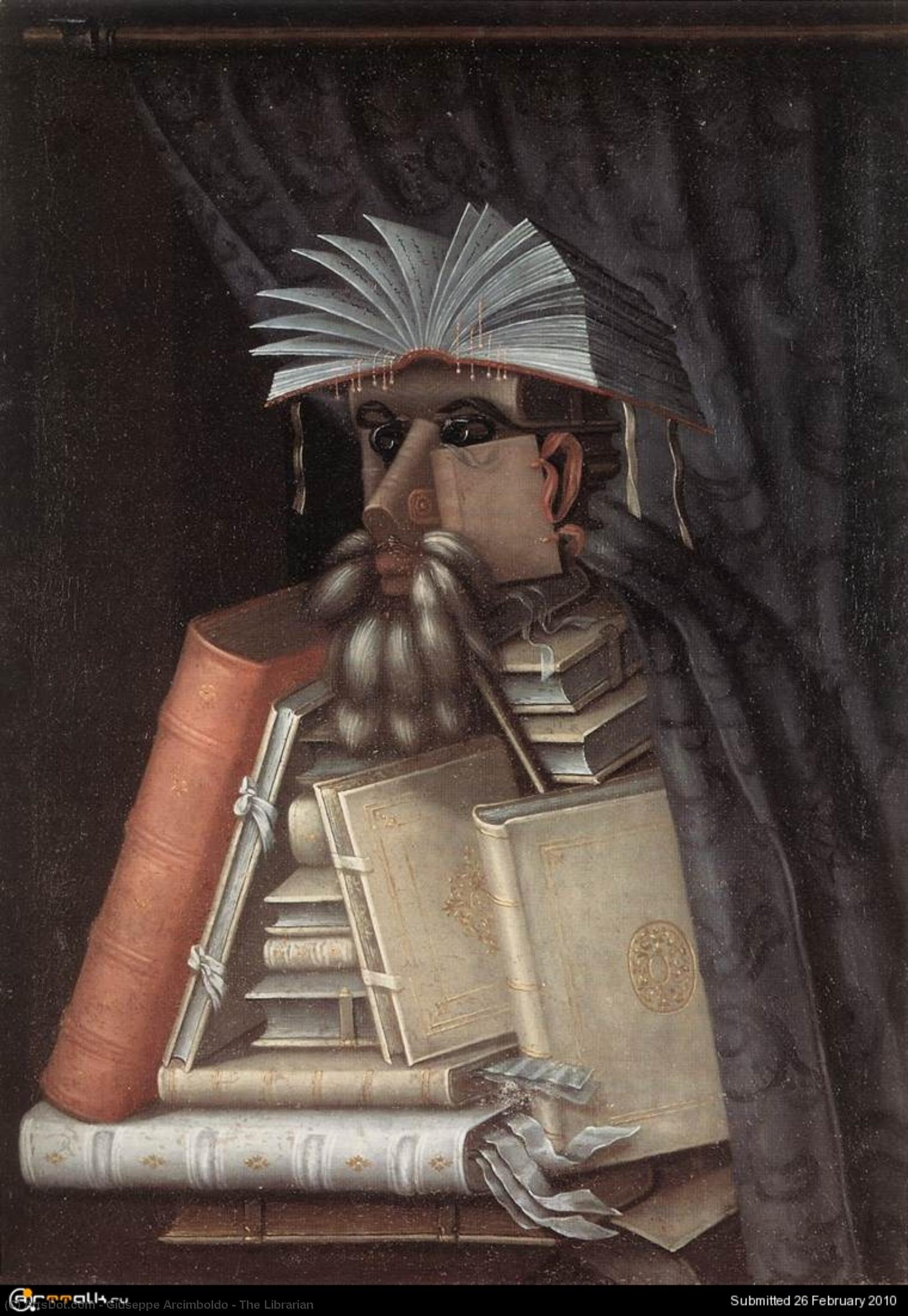 WikiOO.org - 백과 사전 - 회화, 삽화 Giuseppe Arcimboldo - The Librarian
