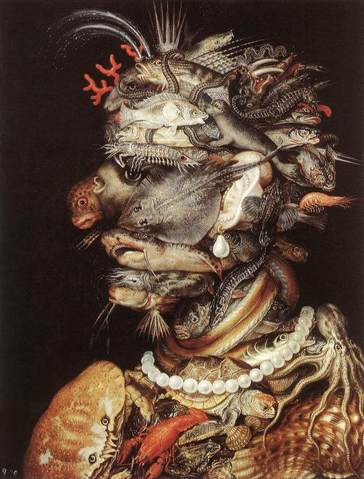 Wikioo.org - The Encyclopedia of Fine Arts - Painting, Artwork by Giuseppe Arcimboldo - The Water