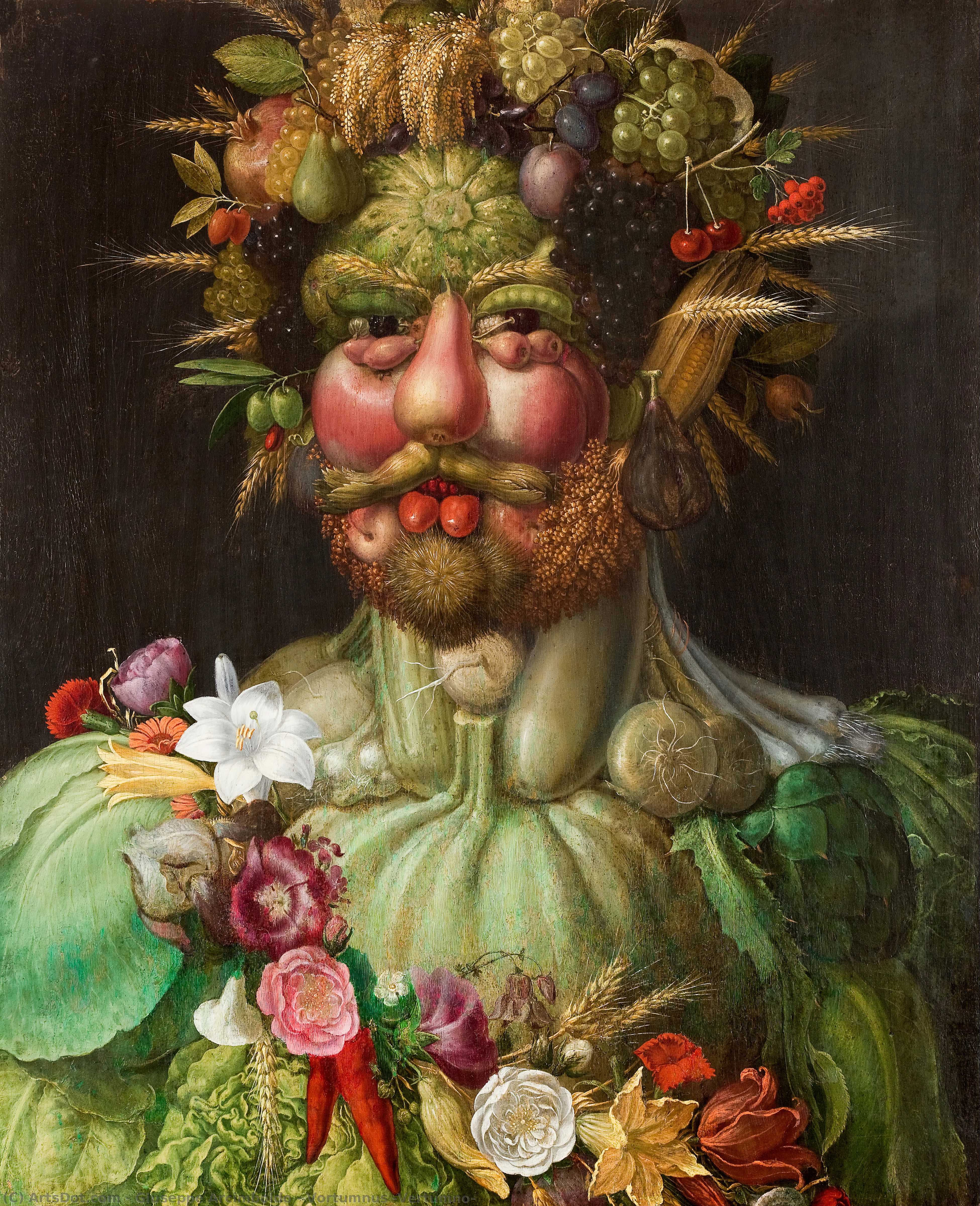 Wikioo.org - The Encyclopedia of Fine Arts - Painting, Artwork by Giuseppe Arcimboldo - Vertumnus (Vertumno)