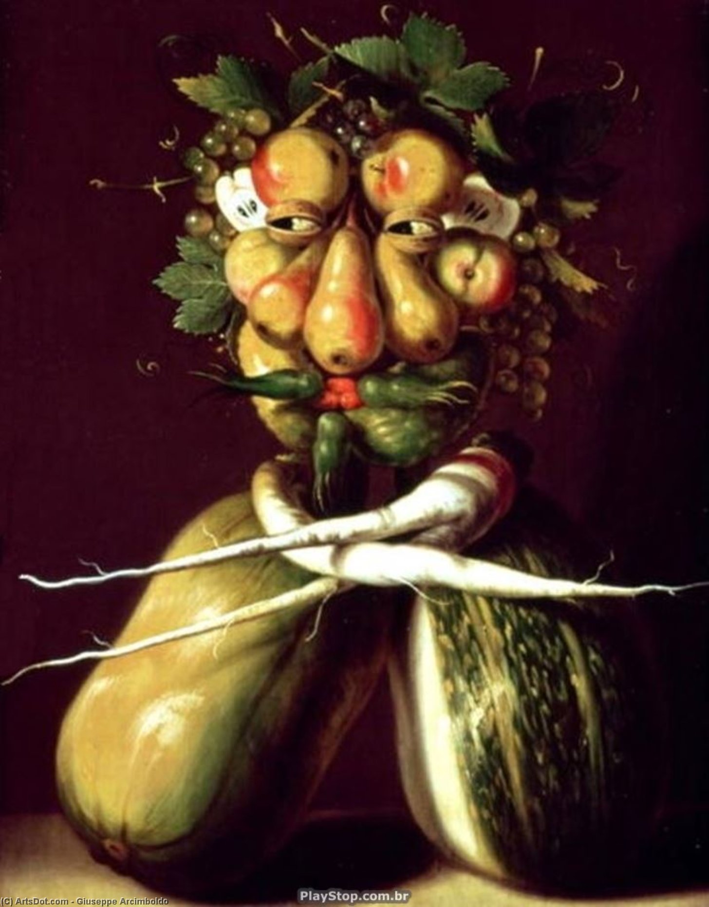 Wikioo.org - Bách khoa toàn thư về mỹ thuật - Vẽ tranh, Tác phẩm nghệ thuật Giuseppe Arcimboldo - Whimsical Portrait