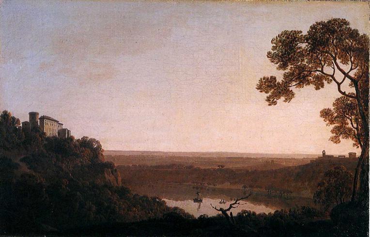 WikiOO.org - Εγκυκλοπαίδεια Καλών Τεχνών - Ζωγραφική, έργα τέχνης Joseph Wright Of Derby - Lake Nemi