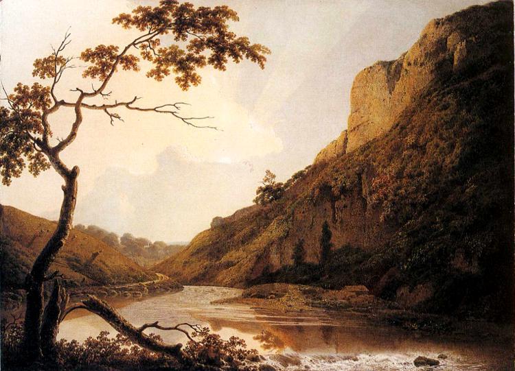 Wikioo.org - The Encyclopedia of Fine Arts - Painting, Artwork by Joseph Wright Of Derby - Matlock Tor by Daylight