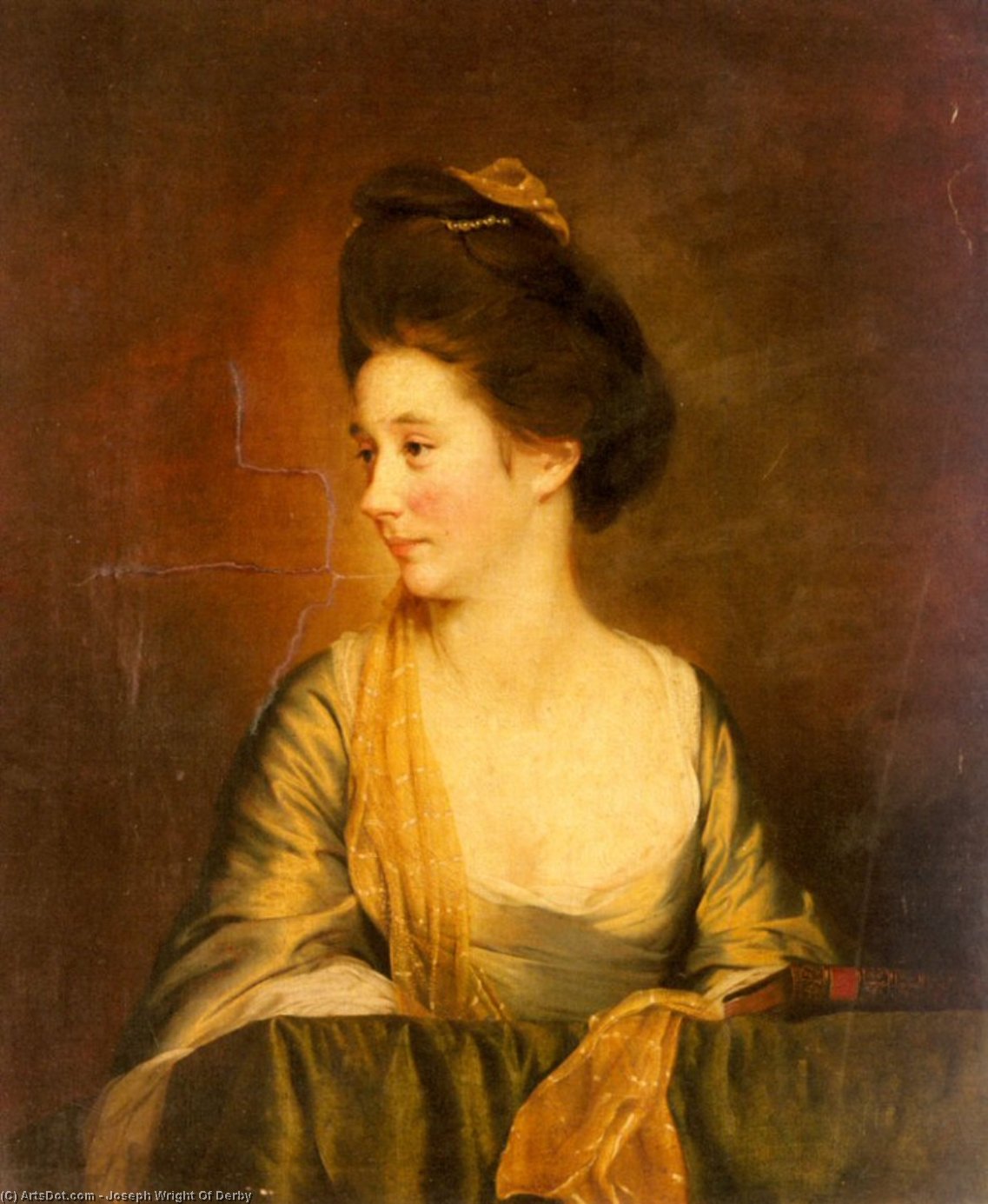 Wikioo.org - The Encyclopedia of Fine Arts - Painting, Artwork by Joseph Wright Of Derby - Portrait Of Susannah Leigh