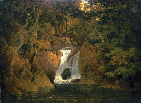 WikiOO.org - Енциклопедия за изящни изкуства - Живопис, Произведения на изкуството Joseph Wright Of Derby - Rydal Waterfall