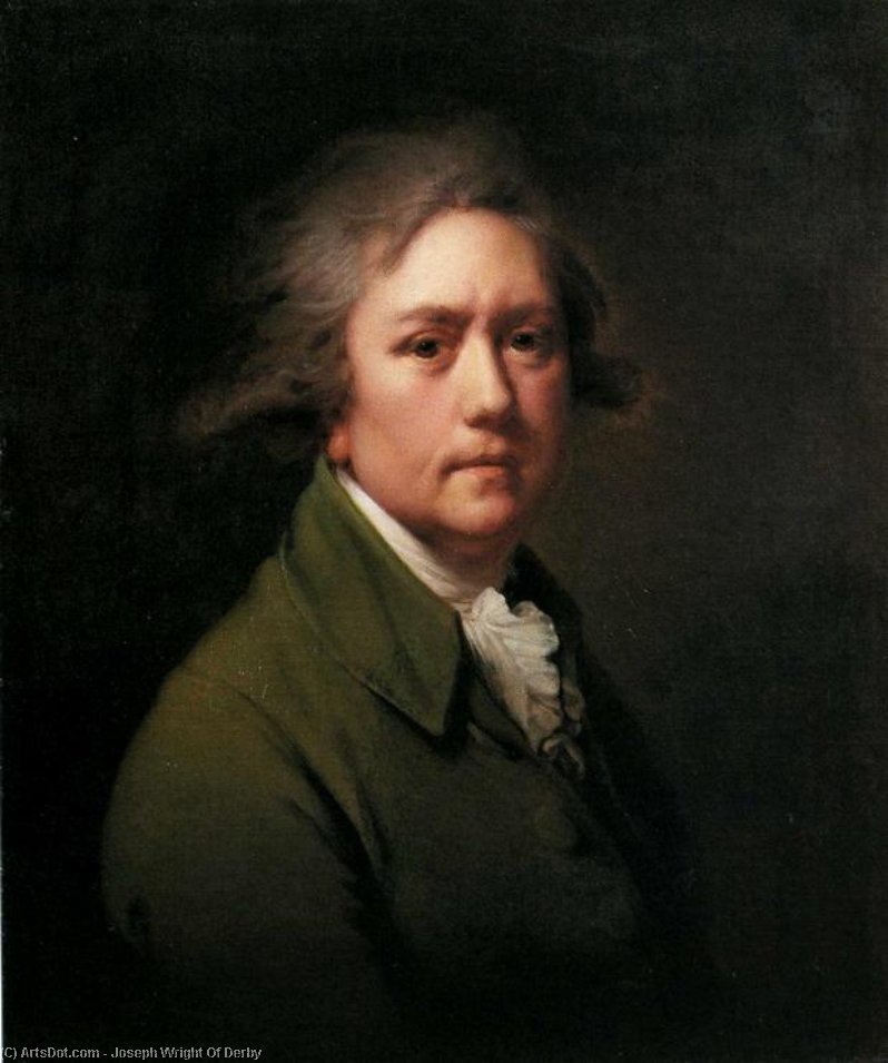 Wikioo.org - The Encyclopedia of Fine Arts - Painting, Artwork by Joseph Wright Of Derby - Self-Portrait at the Age of about Fifty