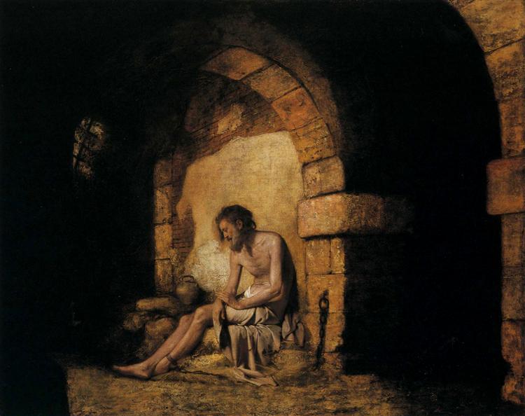 Wikioo.org - The Encyclopedia of Fine Arts - Painting, Artwork by Joseph Wright Of Derby - The Captive, from Sterne