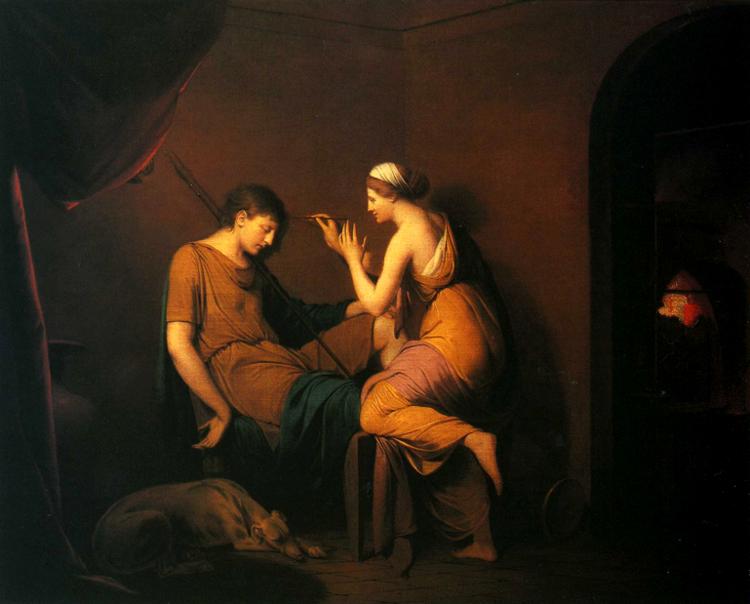 Wikioo.org - The Encyclopedia of Fine Arts - Painting, Artwork by Joseph Wright Of Derby - The Corinthian Maid