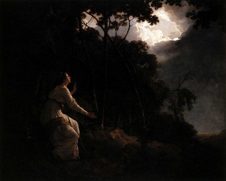 WikiOO.org - Güzel Sanatlar Ansiklopedisi - Resim, Resimler Joseph Wright Of Derby - The Lady in Milton's Comus