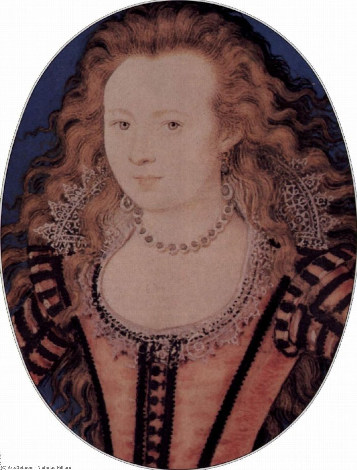 Wikioo.org - The Encyclopedia of Fine Arts - Painting, Artwork by Nicholas Hilliard - Elizabeth, Queen of Bohemia