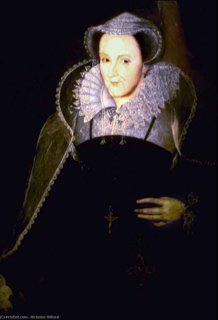 Wikioo.org - The Encyclopedia of Fine Arts - Painting, Artwork by Nicholas Hilliard - Mary Queen of Scots