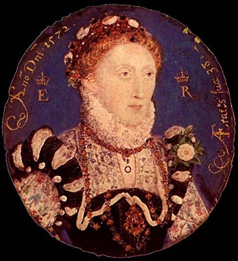 Wikioo.org - The Encyclopedia of Fine Arts - Painting, Artwork by Nicholas Hilliard - Miniature of Elizabeth I