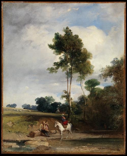 Wikioo.org - The Encyclopedia of Fine Arts - Painting, Artwork by Richard Parkes Bonington - Roadside Halt