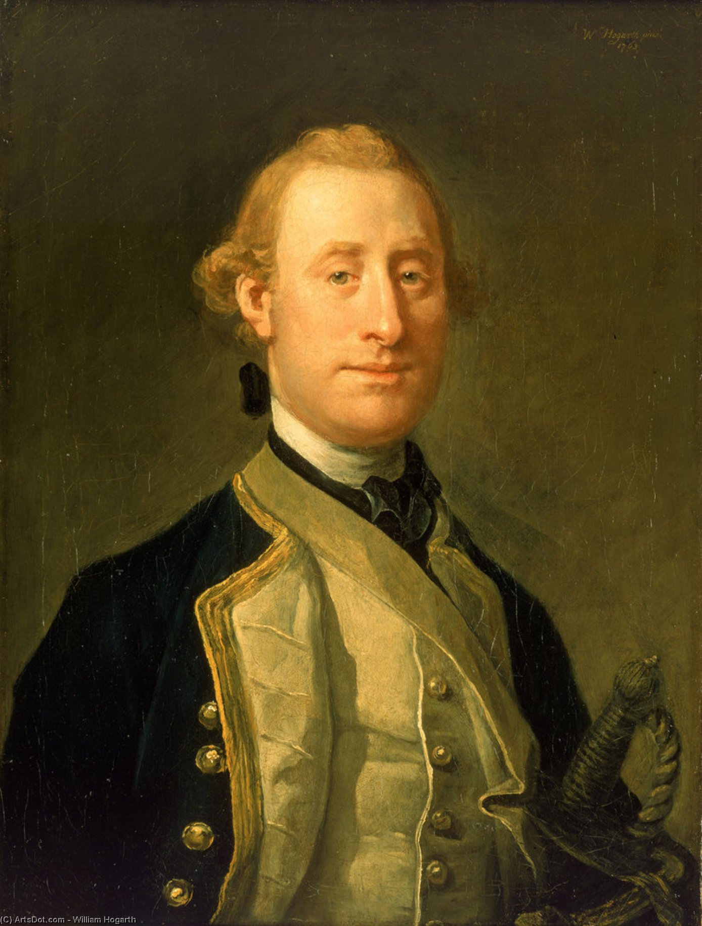 WikiOO.org - Encyclopedia of Fine Arts - Maalaus, taideteos William Hogarth - Captain Sir Alexander Schomberg