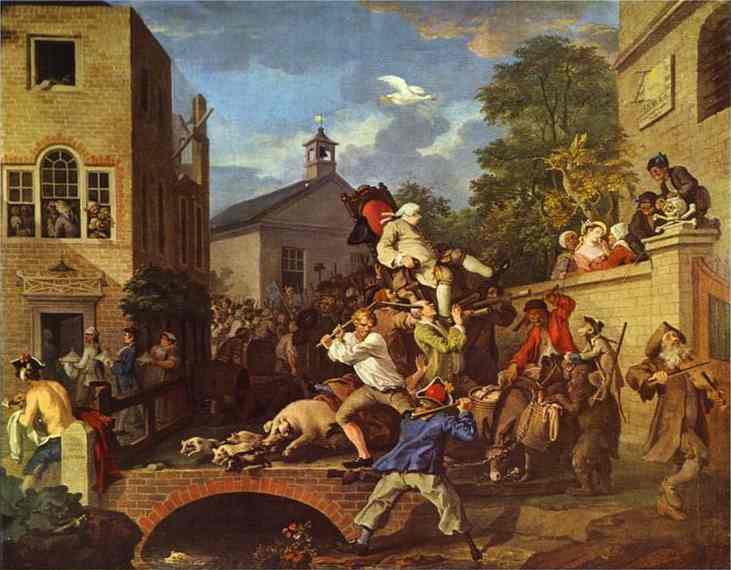 Wikioo.org - The Encyclopedia of Fine Arts - Painting, Artwork by William Hogarth - Chairing the Member