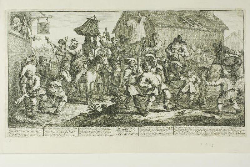 WikiOO.org - Encyclopedia of Fine Arts - Maľba, Artwork William Hogarth - Hudibras and the Skimmington, plate seven from Hudibras