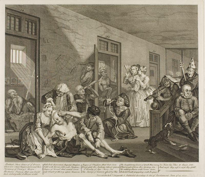 Wikioo.org - The Encyclopedia of Fine Arts - Painting, Artwork by William Hogarth - Plate eight, from A Rake's Progress
