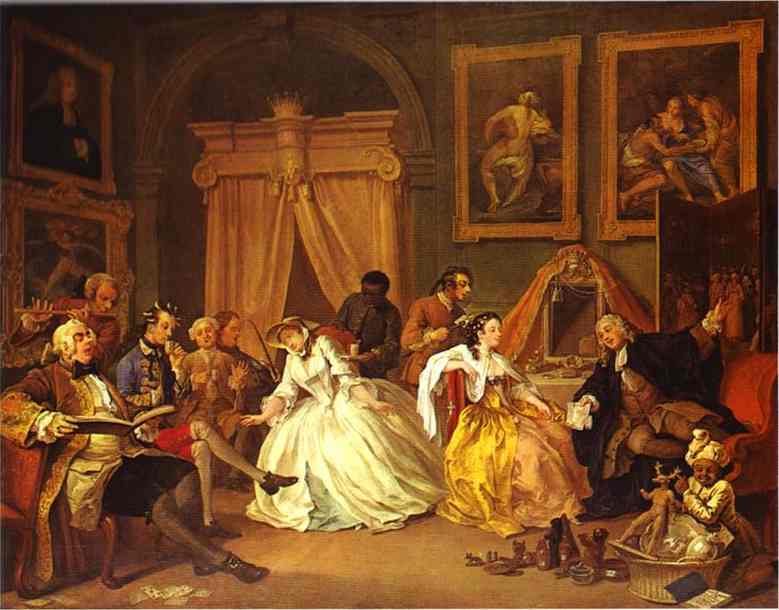 Wikioo.org – La Enciclopedia de las Bellas Artes - Pintura, Obras de arte de William Hogarth - Mañana dique de la condesa
