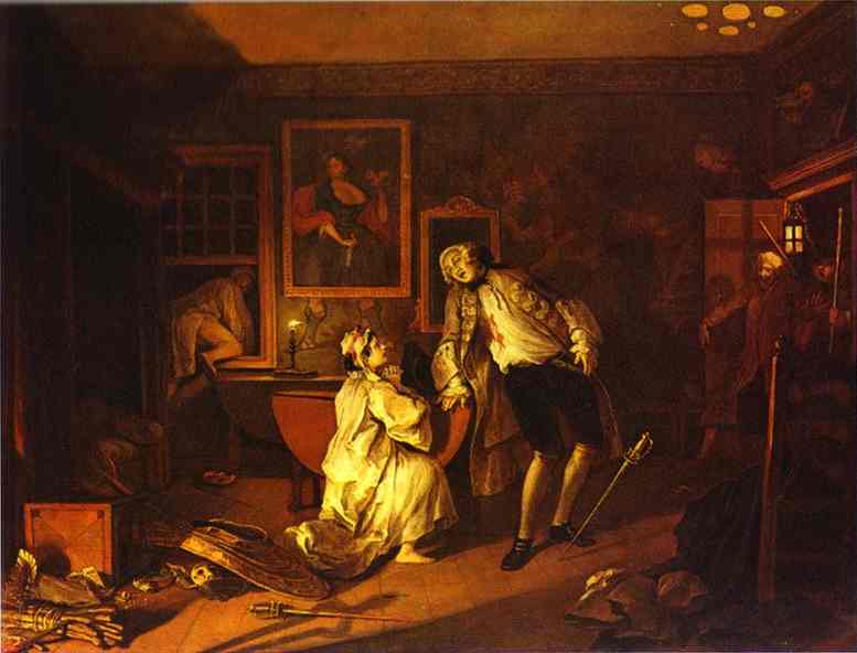 Wikoo.org - موسوعة الفنون الجميلة - اللوحة، العمل الفني William Hogarth - The Death of the Earl
