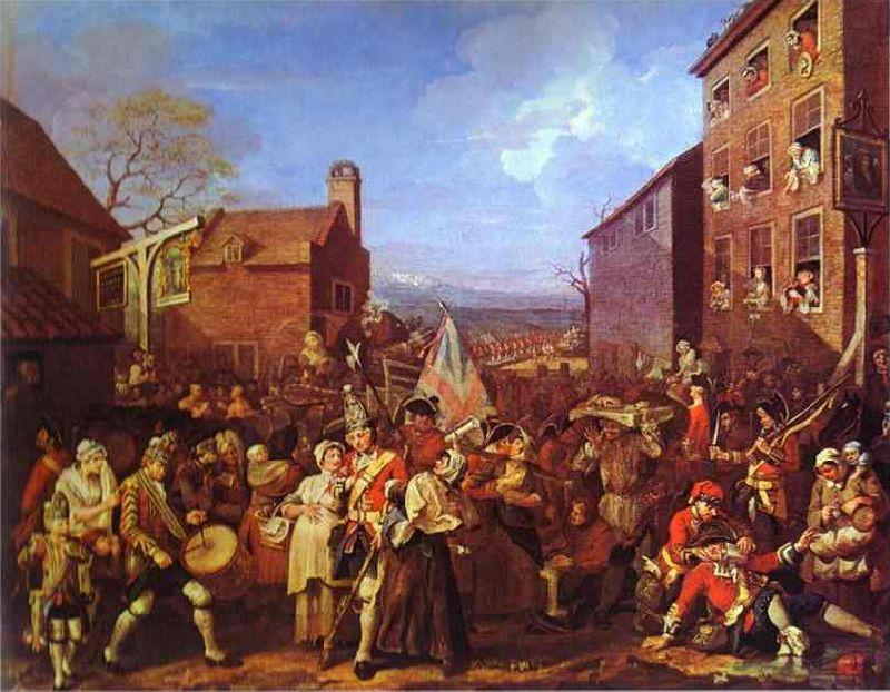 Wikioo.org - The Encyclopedia of Fine Arts - Painting, Artwork by William Hogarth - The March to Finchley