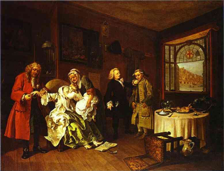 Wikioo.org - Bách khoa toàn thư về mỹ thuật - Vẽ tranh, Tác phẩm nghệ thuật William Hogarth - The Suicide of the Countess