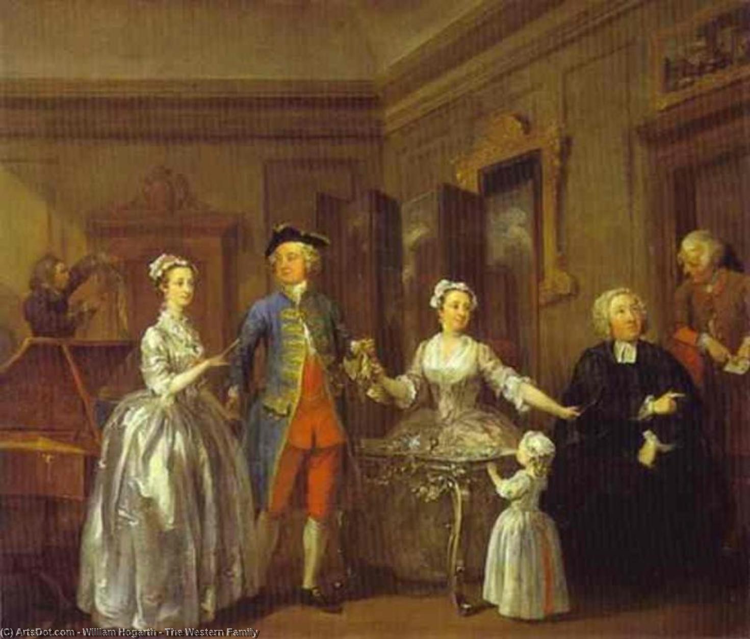Wikioo.org - The Encyclopedia of Fine Arts - Painting, Artwork by William Hogarth - The Western Family