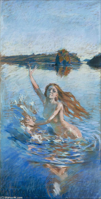Wikioo.org - The Encyclopedia of Fine Arts - Painting, Artwork by Akseli Gallen Kallela - Aino Myth Study