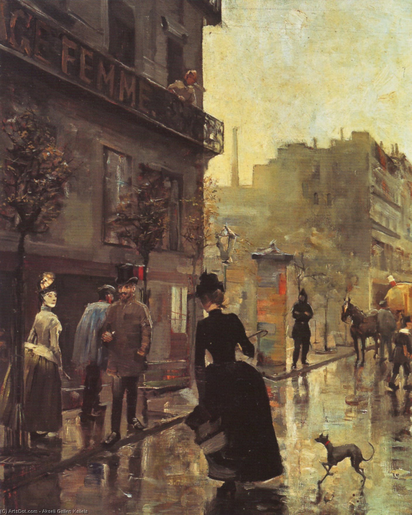 Wikioo.org - The Encyclopedia of Fine Arts - Painting, Artwork by Akseli Gallen Kallela - Boulevard in Paris