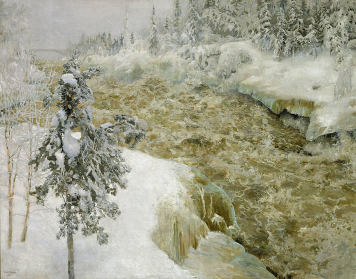 Wikioo.org - สารานุกรมวิจิตรศิลป์ - จิตรกรรม Akseli Gallen Kallela - Imatra in Winter