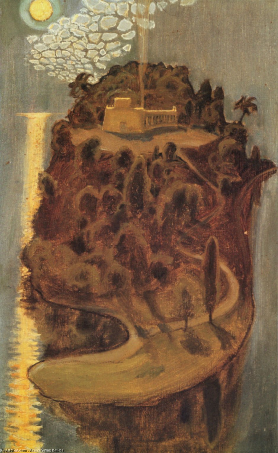 Wikioo.org – L'Enciclopedia delle Belle Arti - Pittura, Opere di Akseli Gallen Kallela - isola di sogni