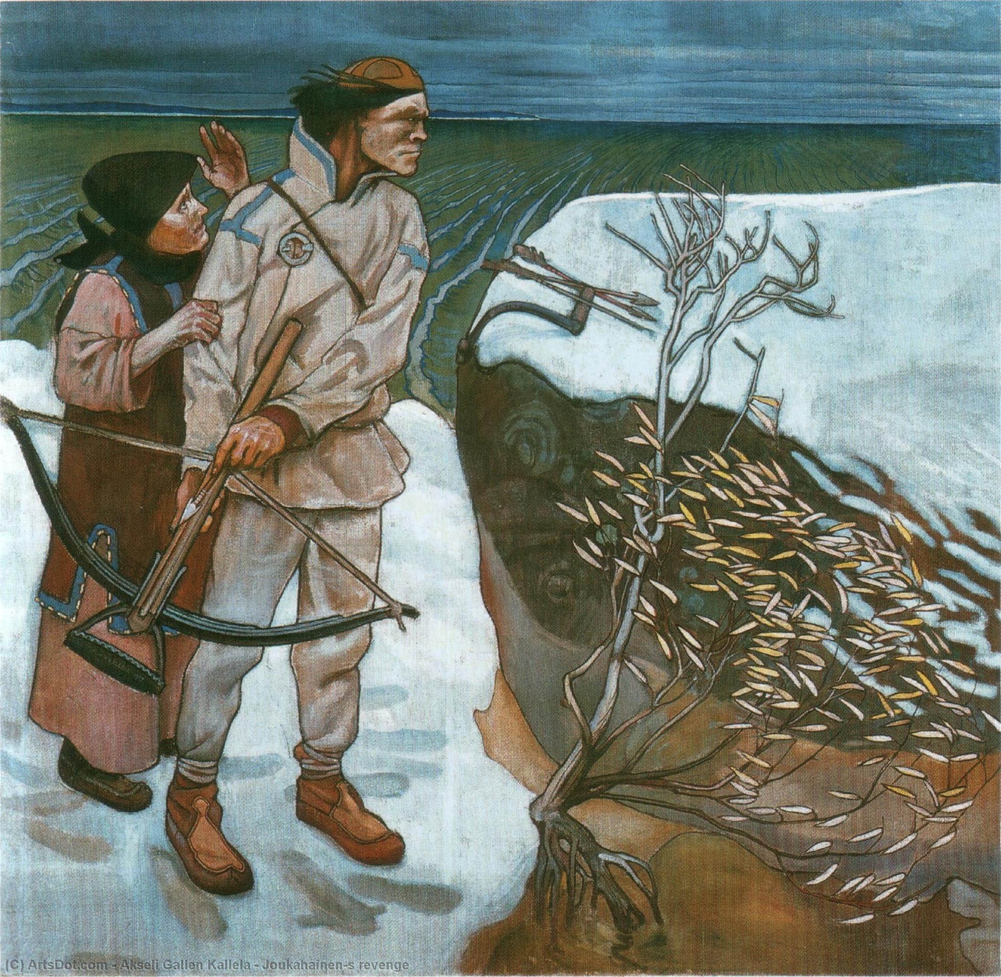 WikiOO.org - Enciclopedia of Fine Arts - Pictura, lucrări de artă Akseli Gallen Kallela - Joukahainen's revenge