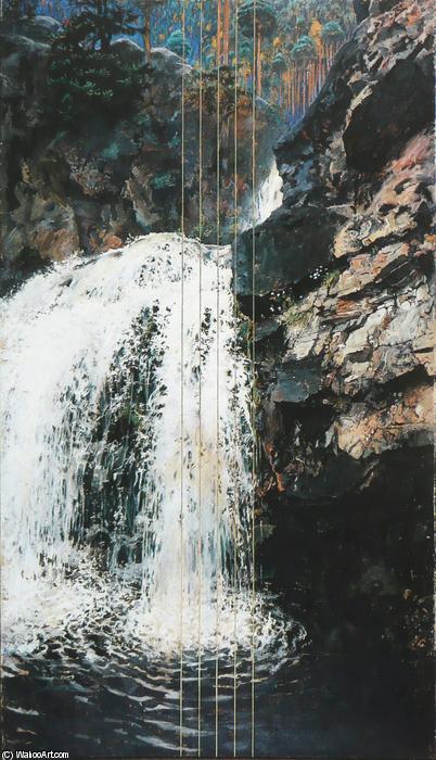 Wikioo.org - The Encyclopedia of Fine Arts - Painting, Artwork by Akseli Gallen Kallela - Mäntykoski Waterfall