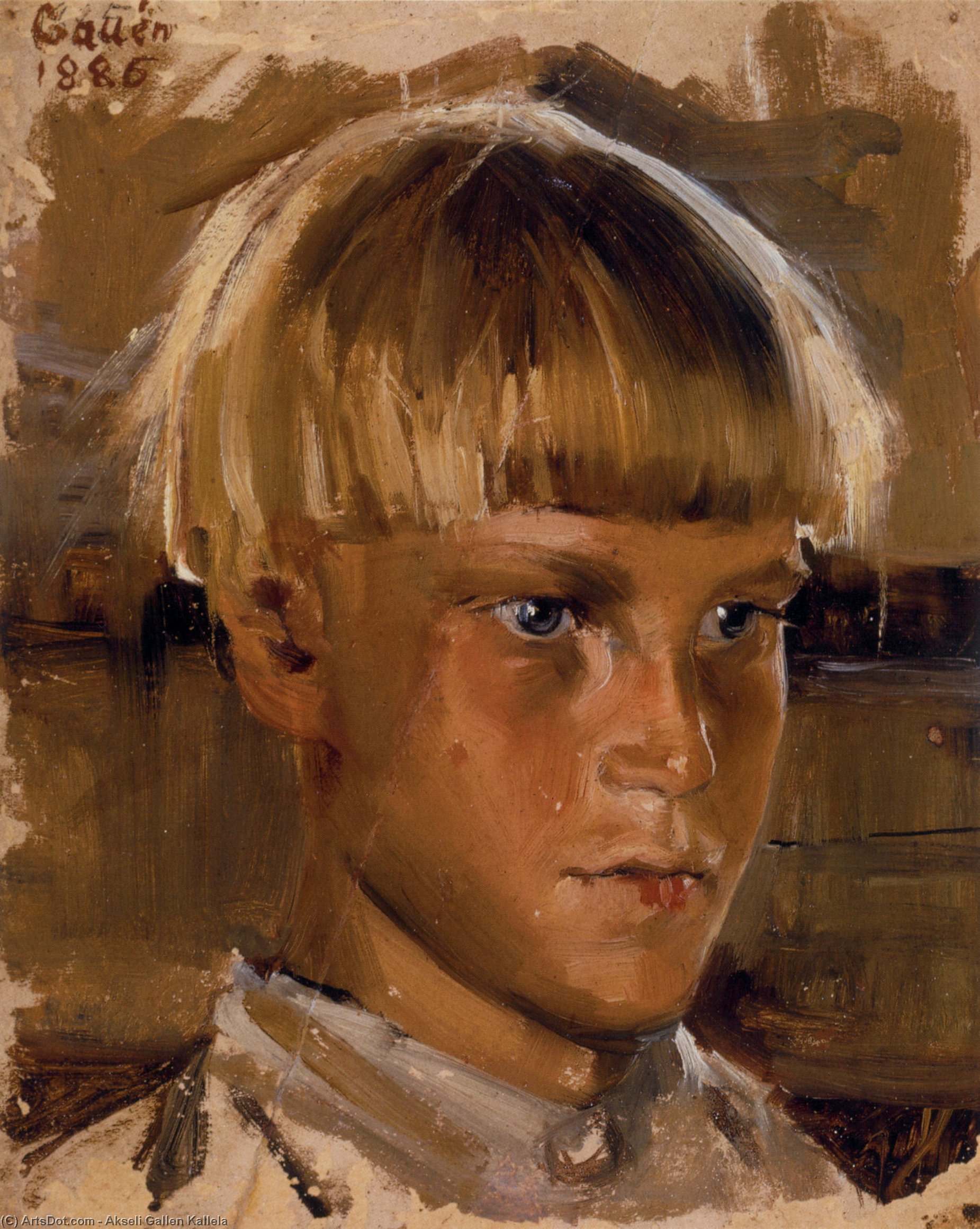 WikiOO.org - Encyclopedia of Fine Arts - Lukisan, Artwork Akseli Gallen Kallela - Orphan Boy