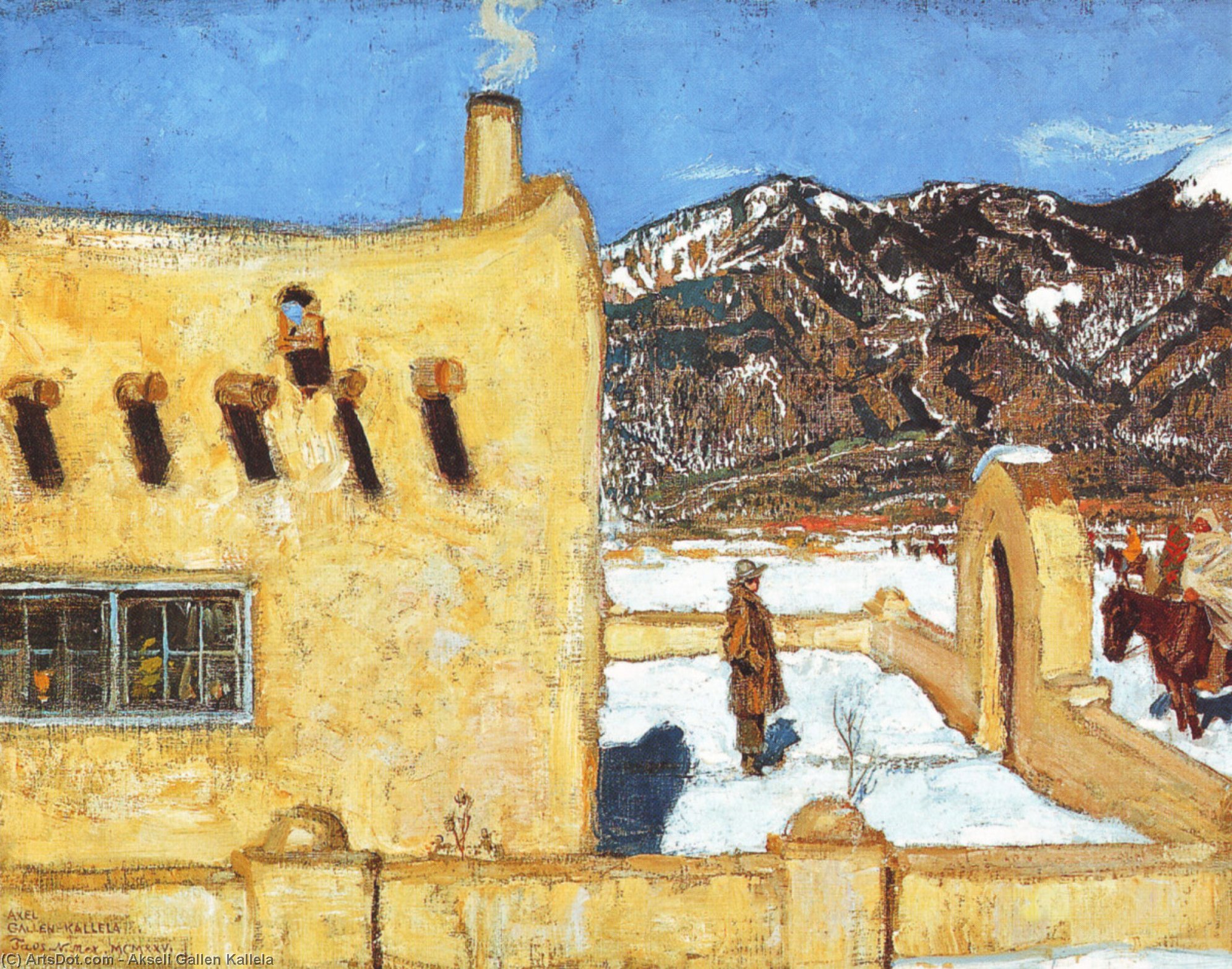 Wikioo.org - The Encyclopedia of Fine Arts - Painting, Artwork by Akseli Gallen Kallela - The artist dwelling in Taos