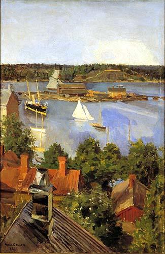 Wikioo.org - The Encyclopedia of Fine Arts - Painting, Artwork by Akseli Gallen Kallela - View from North Quay